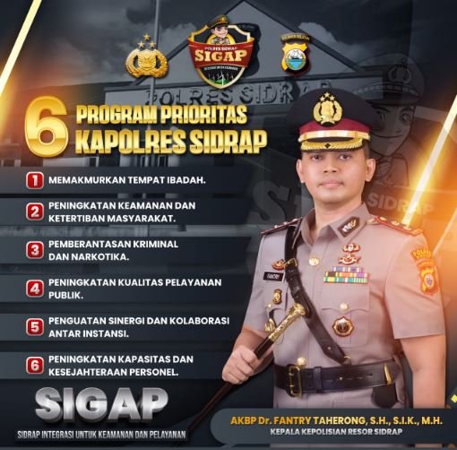 AKBP Dr. Fantry Taherong Inisiasi Enam Program Prioritas Demi Sidrap yang Lebih Aman dan Tertib