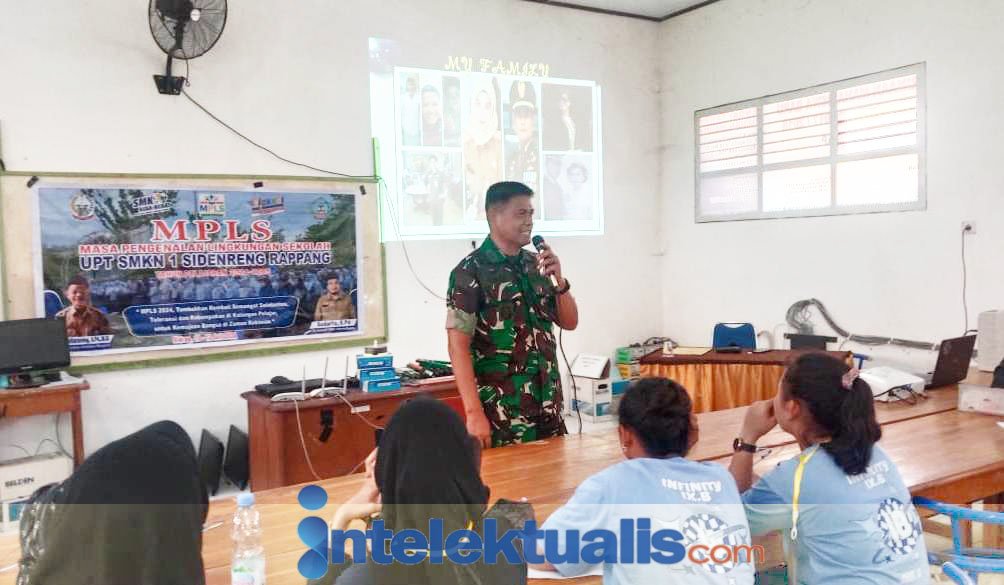 Kasdim 1420/Sidrap Berikan Kognitif Wawasan Kebangsaan Kepada siswa Baru SMKN 1 Sidrap