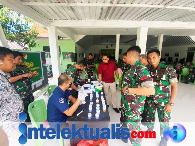 Tes Urine Personil Kodim 1420/Sidrap Semester II TA. 2024 Berlangsung Lancar